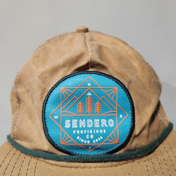 Sendero Provisions Co WAX Adjustable Strapback Rope Brown Hat Cap OSFA - Picture 4 of 14